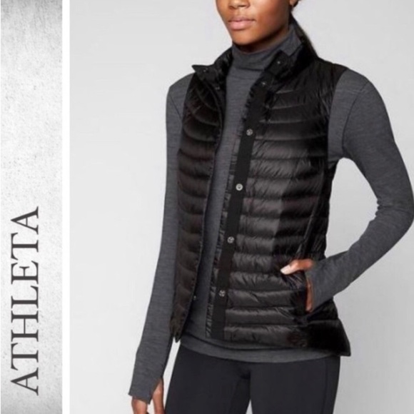 Athleta Jackets & Blazers - Athleta Downkind Vest Black Size Large